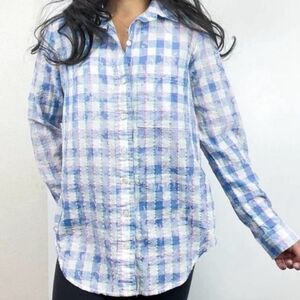 Anthropologie Pilcro The Cate Tie Dye Classic Button Down